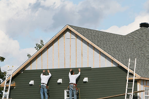 Professional Emergency Siding Repair technician working in Linesville, PA